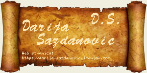 Darija Sazdanović vizit kartica